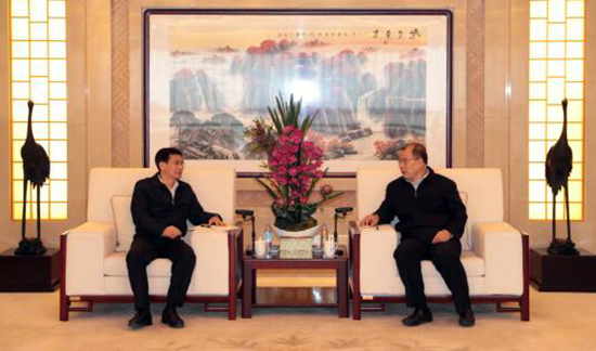奚正平董事长会见海南省副省长沈丹阳