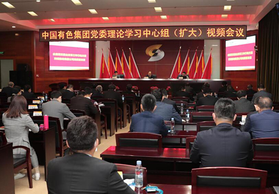 中国有色集团召开党委理论学习中心组扩大视频会议