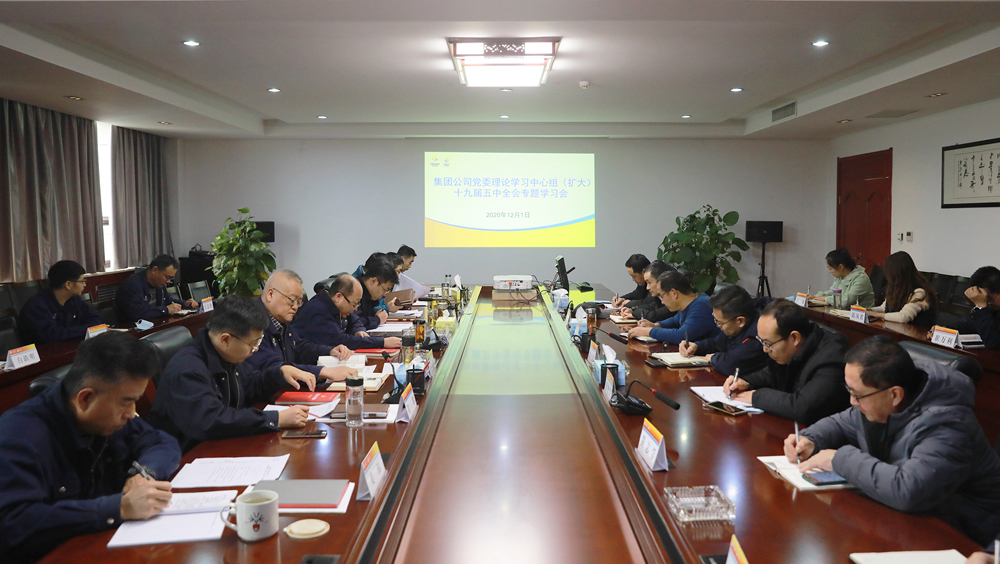 集团公司召开党委理论学习中心组（扩大）会专题学习党的十九届五中全会精神