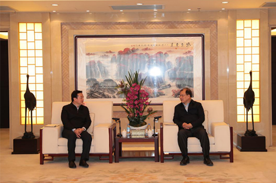 奚正平董事长会见中国航油董事长周强